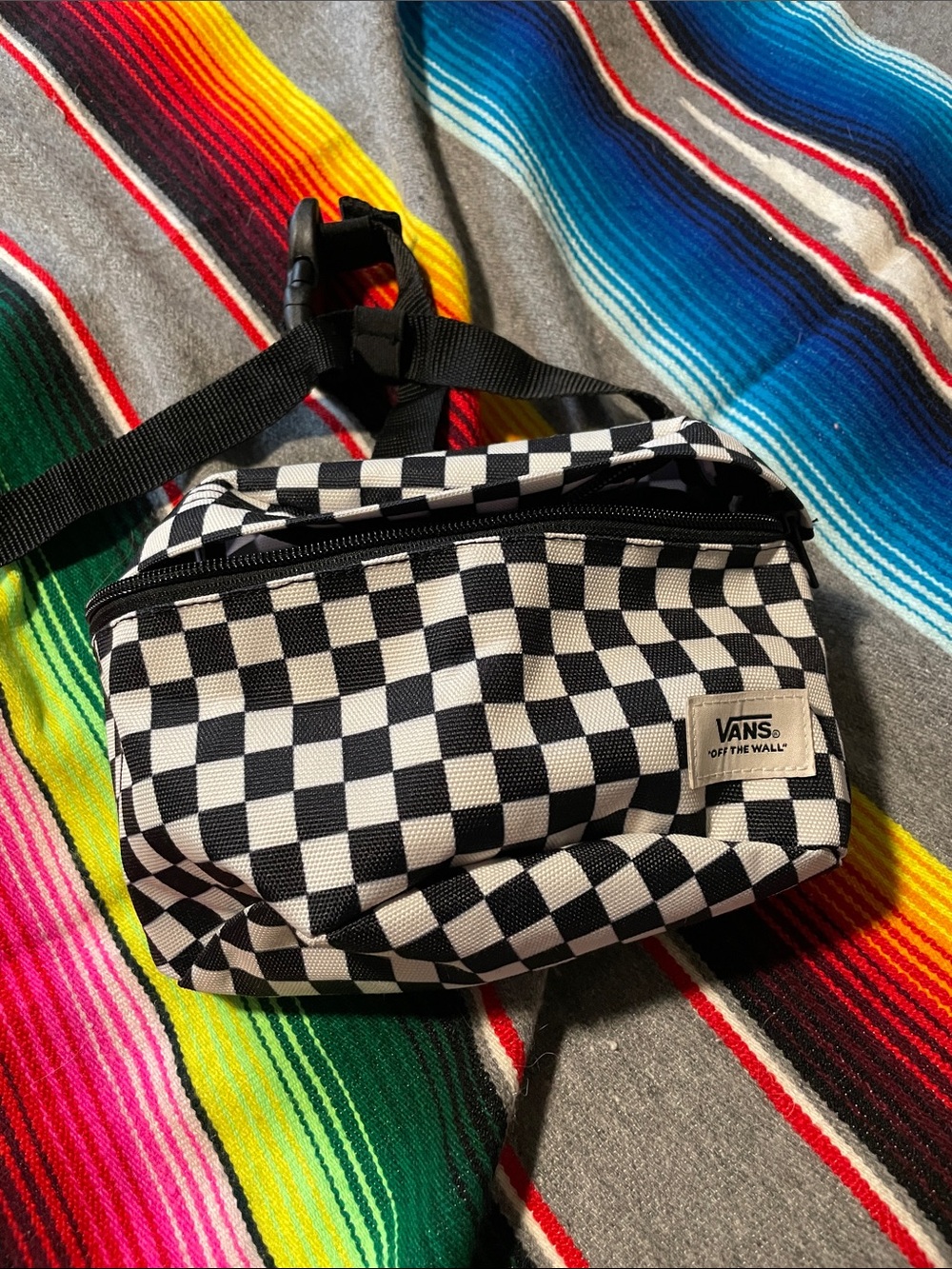Vans Black and White Classic Checkerboard Fanny Pack/Belt Bag - Picture 5 of 5